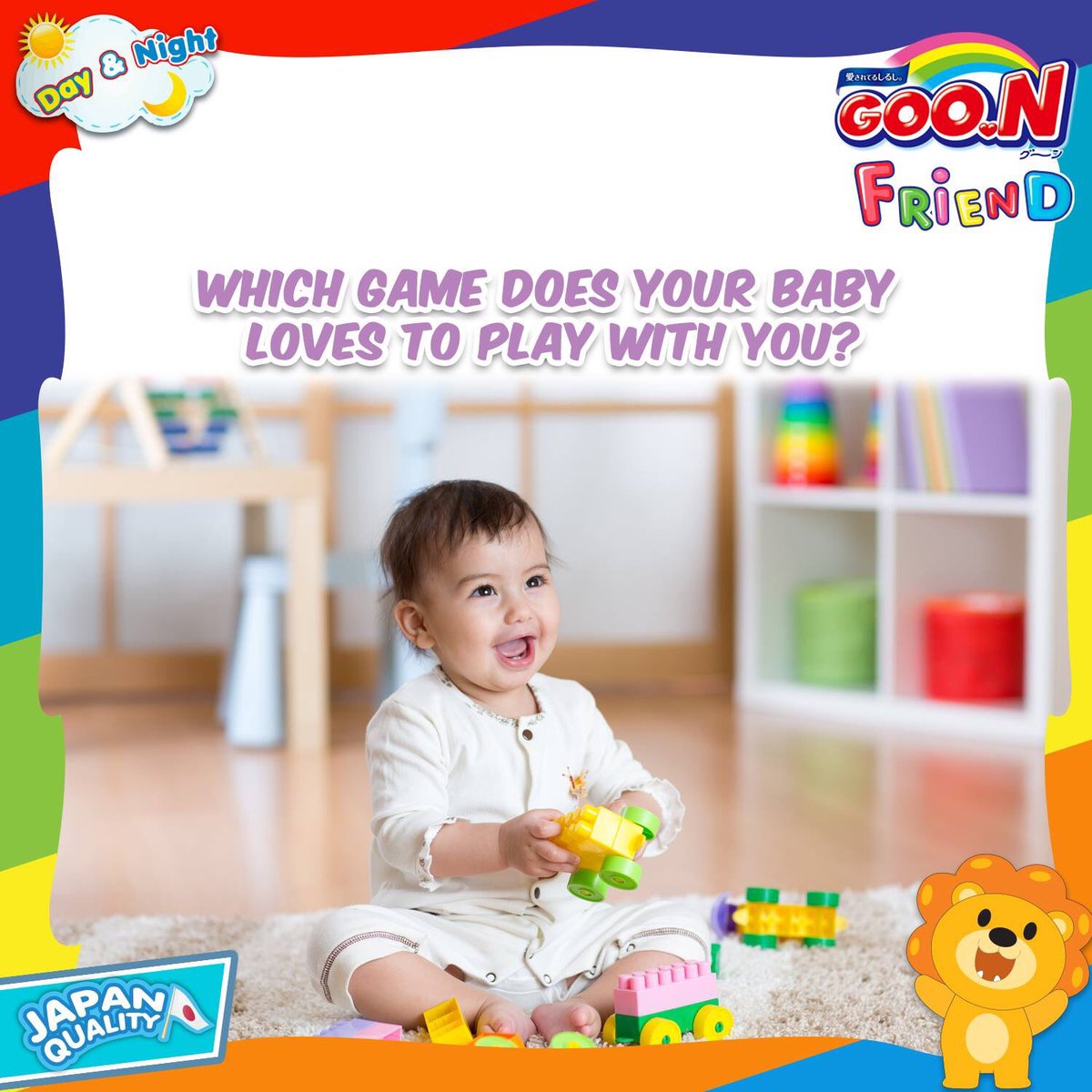 goondiaperpk's tweet photo. Which games do you play with your baby and how often? https://t.co/tigm35Llkq
