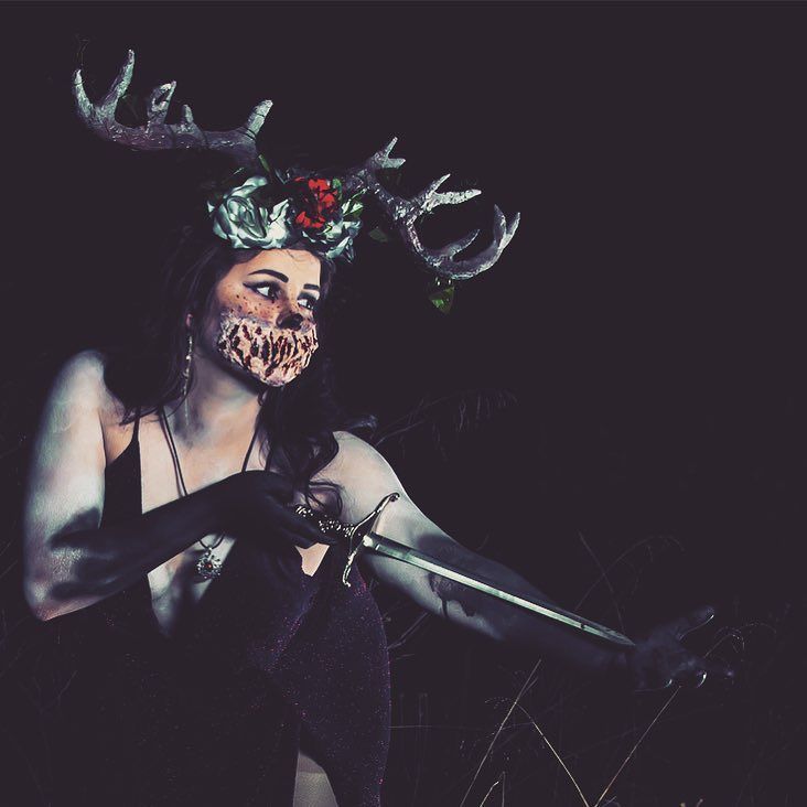 AlwaysLateTV's tweet photo. @litaleaves decided to be a mutilated deer queen for the "Make Your Own Monster" round of Local Ambition VI. While… https://t.co/rTfvYP7AXa https://t.co/qmn5xXfXuP