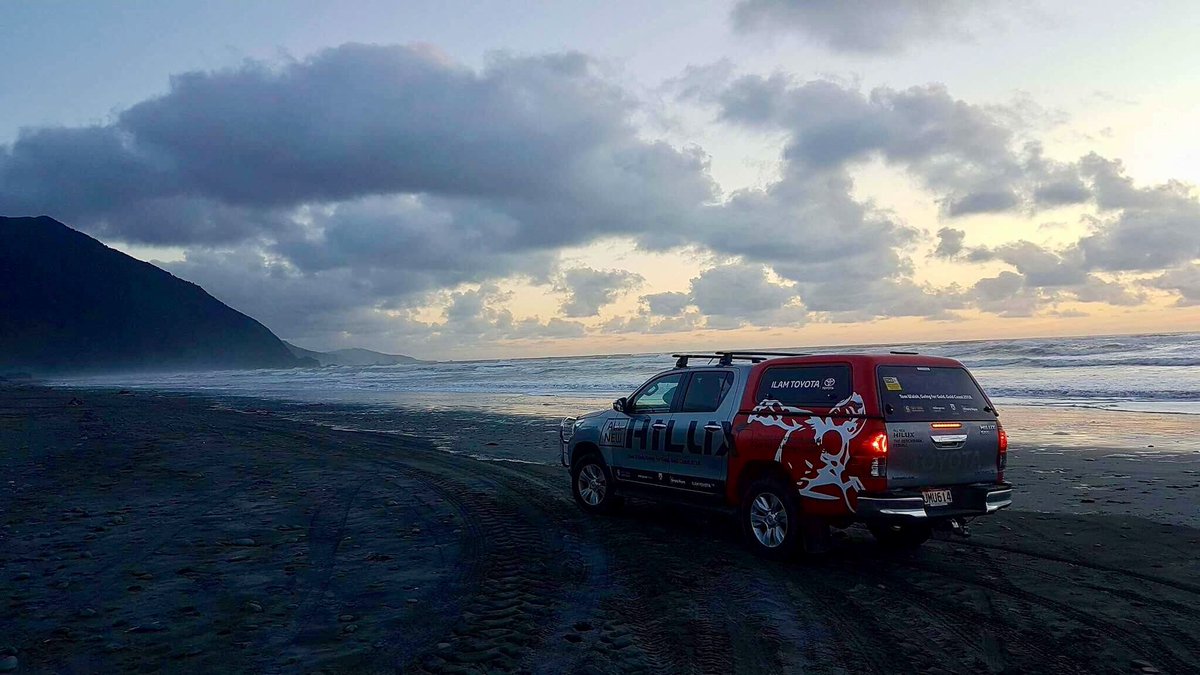Good fun off roading in this <a href="/ToyotaNZ/">Toyota New Zealand</a> hilux. Not a to shabby view of the Tasman sea either. #westcoastnz