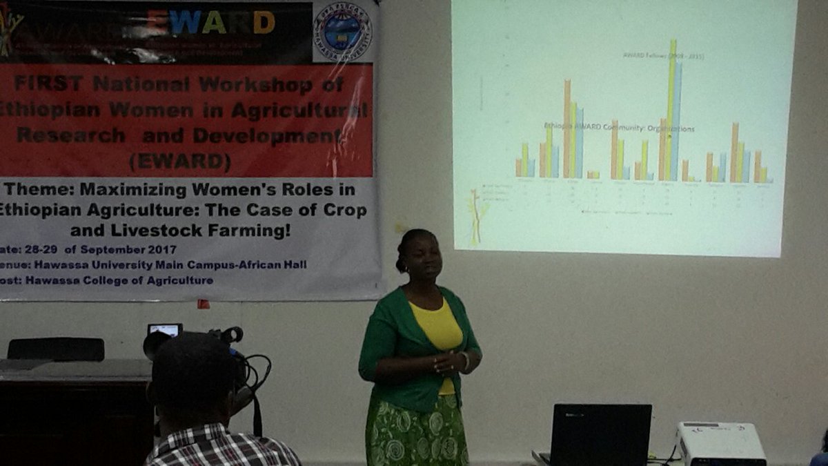 Eva Otunga from <a href="/AWARDFellowship/">AWARD Fellowships</a> describing # fellows per country and 5 year strategy