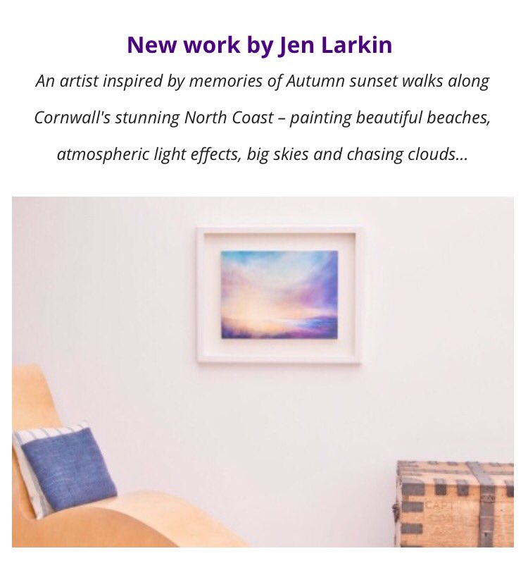 JourneyingArt's tweet photo. "Light and Bright for Autumn" - news about #JenLarkin originals in #Padstow @PHGpadstow -ThePictureHouseGalleries/posts/1669623219724089 https://t.co/Fsro1ArdH3