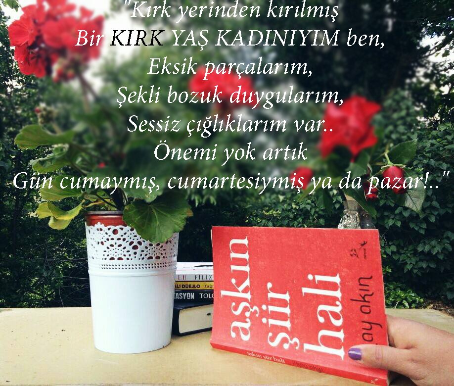 minvalkitap's tweet photo. Kırk yerinden kırılmış 
Bir KIRK YAŞ KADINIYIM ben,
Eksik parçalarım,
Şekli bozuk duygularım,
Sessiz çığlıklarım var.....
#siir #AnlamıNedir https://t.co/rPMel32vPY