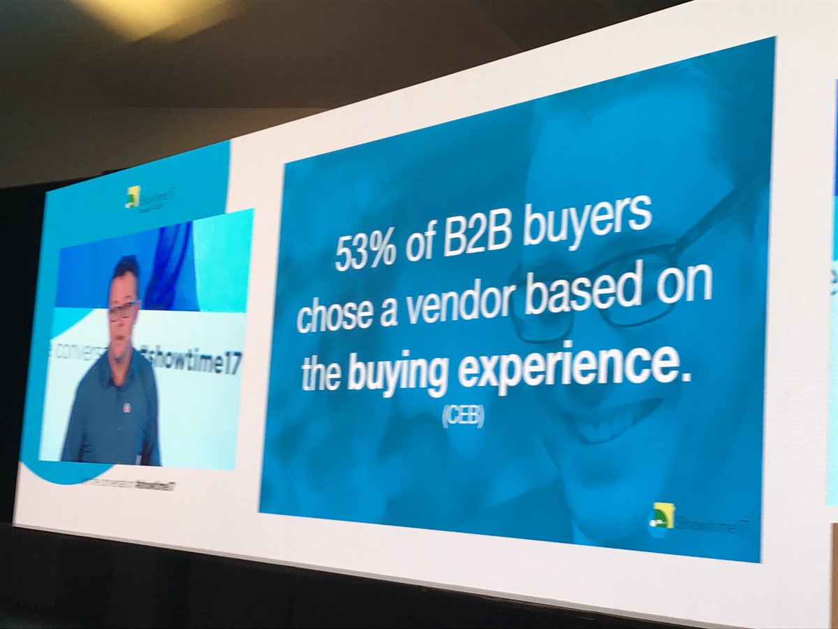 Buying experience is more important in decision making than product and price. #showtime17 <a href="/louisjonckheere/">louis J.</a>