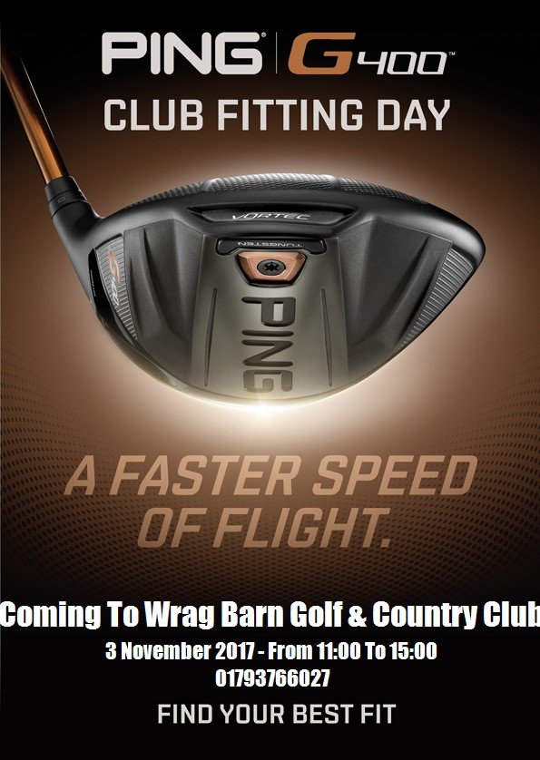 Ping Demo Day at <a href="/WragBarn/">Wrag Barn</a> call us 01793 766027 to book a space with our fitter. #pinggolf #g400 #getfitted <a href="/R1Ridsdale/">Ian Ridsdale</a>