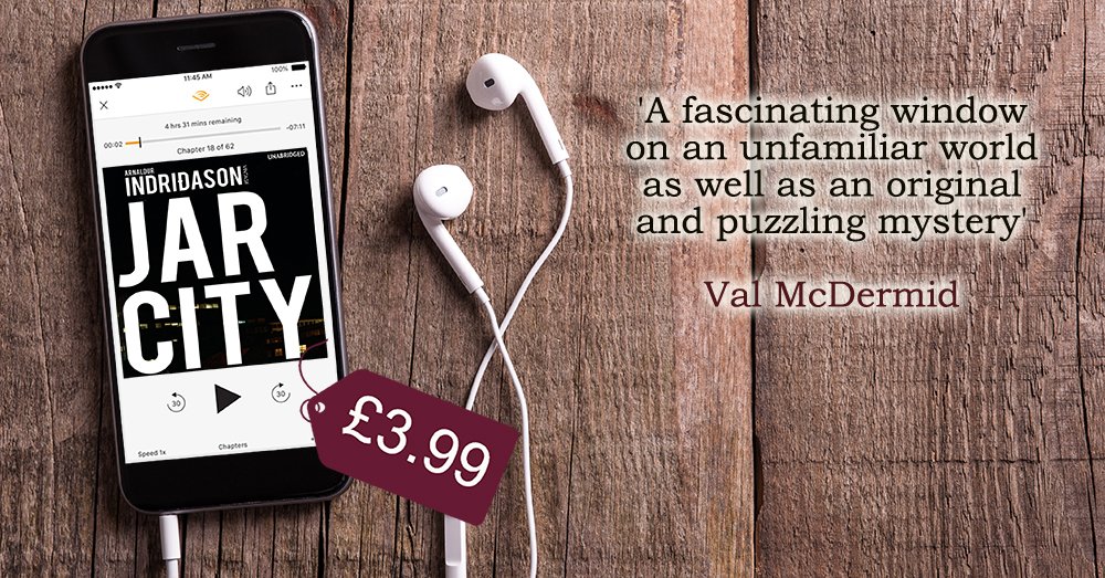 DeadGoodBooks's tweet photo. Enjoy dark, atmospheric audiobooks? Arnaldur Indridason's #JarCity is £3.99 from @audibleuk today. Start listening: https://t.co/M9jleIERYU https://t.co/Rral87g6Ph