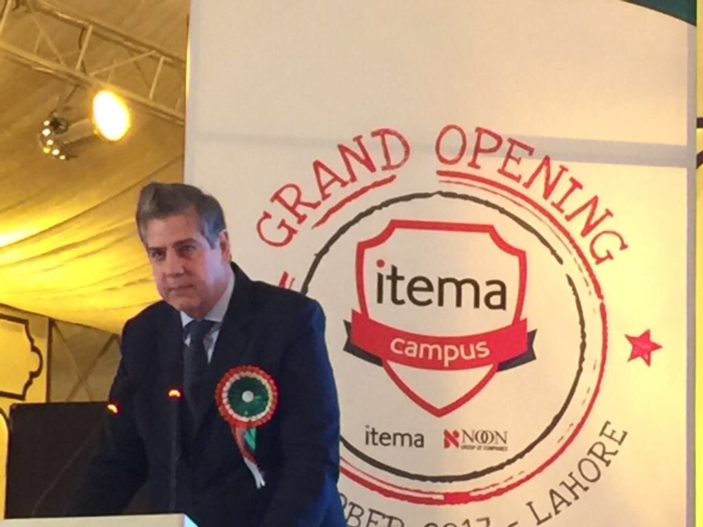 pontecorvoste's tweet photo. Proud to speak at inauguration of@ItemaGroup campus with Noon Group. 🇮🇹 cutting edge technology expanding in 🇵🇰 https://t.co/2D8iURfYlW