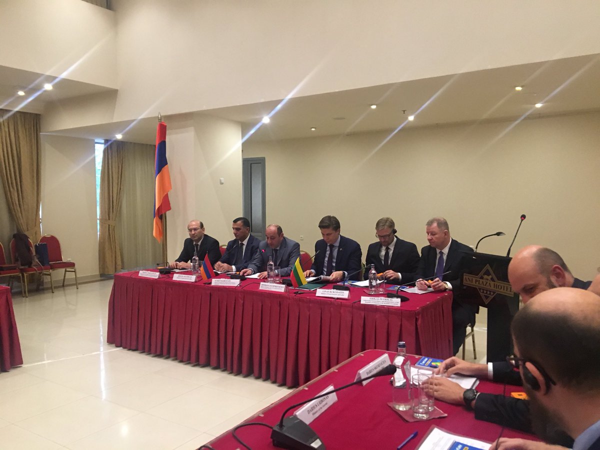 SurenKarayan's tweet photo. Second meeting of Armenian-Lithuanian Intergovernmental Commission on Economic Cooperation https://t.co/JQatOMqMBe