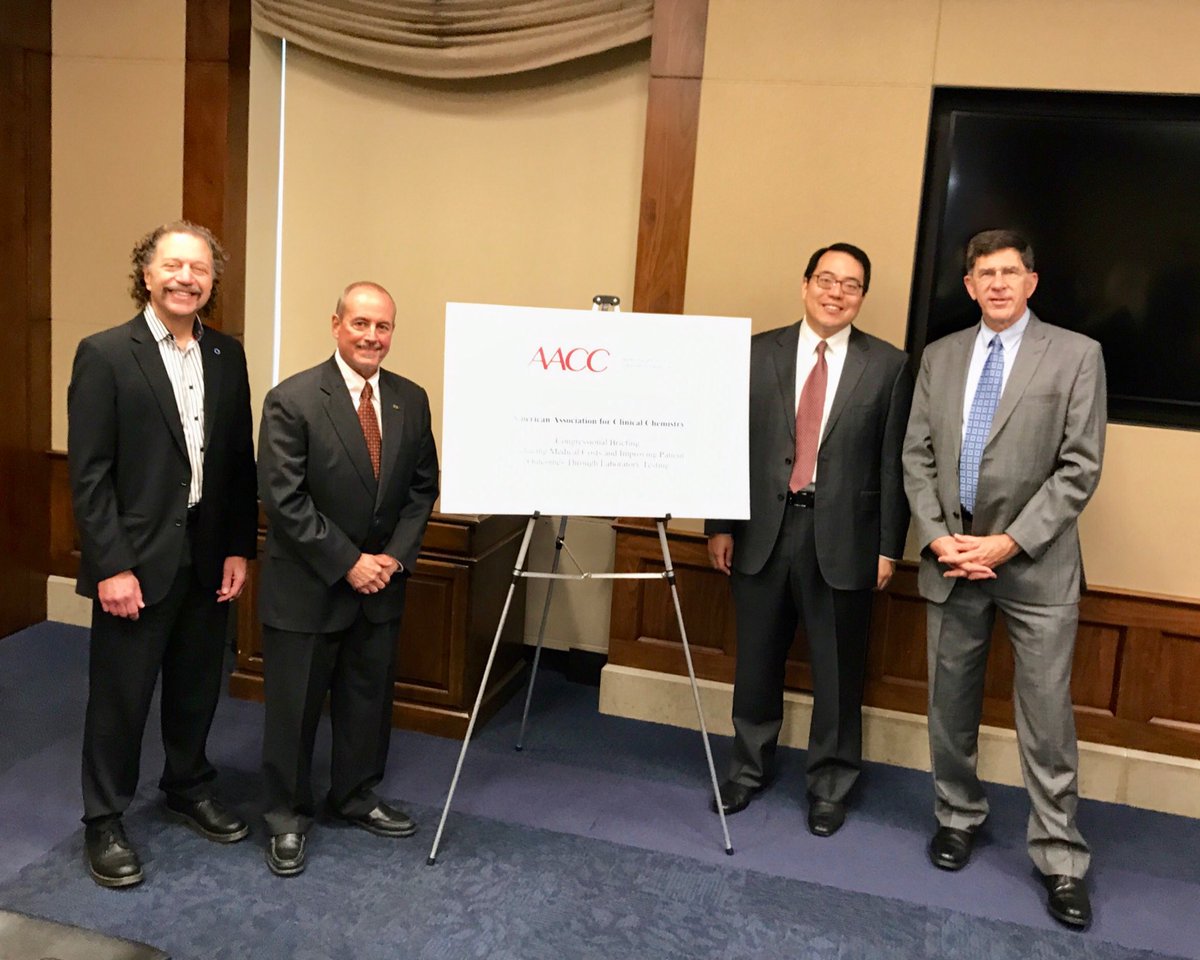 myADLM's tweet image. AACC experts on Capitol Hill for congressional briefing on #EarlyTesting to improve patient care, reduce costs