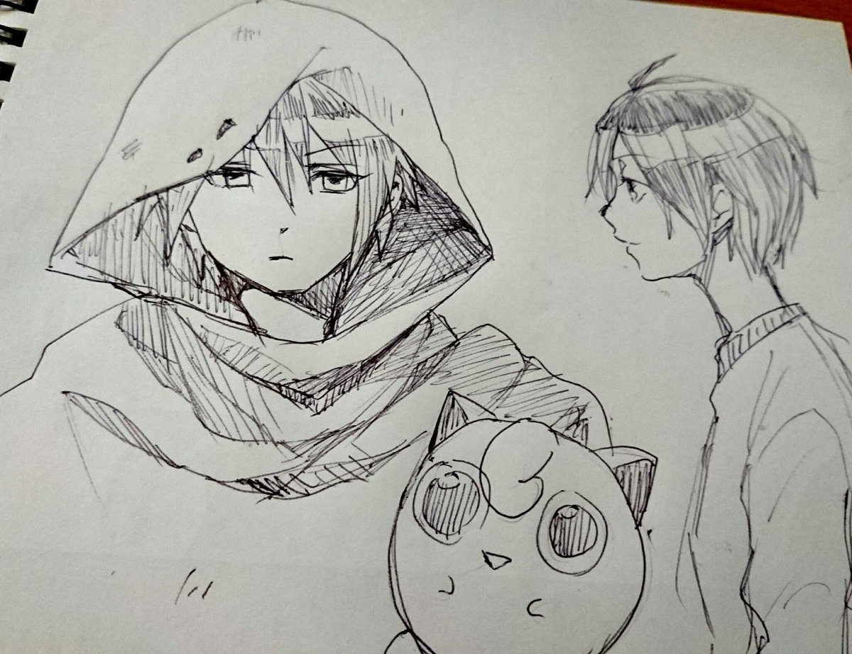 考え事しながらぼやーっと描いたまんばちゃんと何故かプリン 