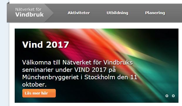 Inte många dagar kavar till #vind2017 och Nätverket för Vindbruk.
#vindkraft natverketforvindbruk.se/Global/Aktivit…