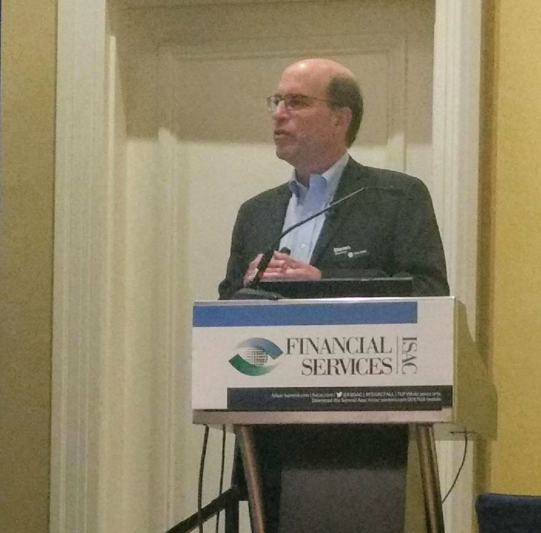 FSISAC's tweet photo. Steve Silberstein on why financial services sector stood up #ShelteredHarbor at #FSISACFall. To learn more, visit https://t.co/QNmQYoVtP3 https://t.co/ZrcWenqHan