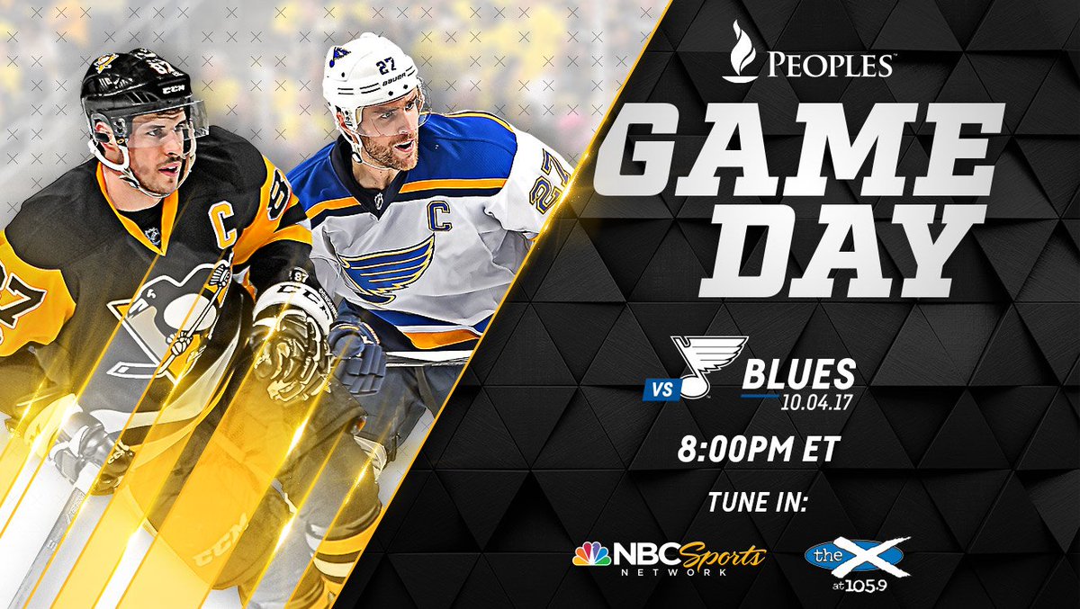 penguins's tweet photo. The defense of our back-to-back title starts today. #LetsGoPens https://t.co/RxnwVqq90i