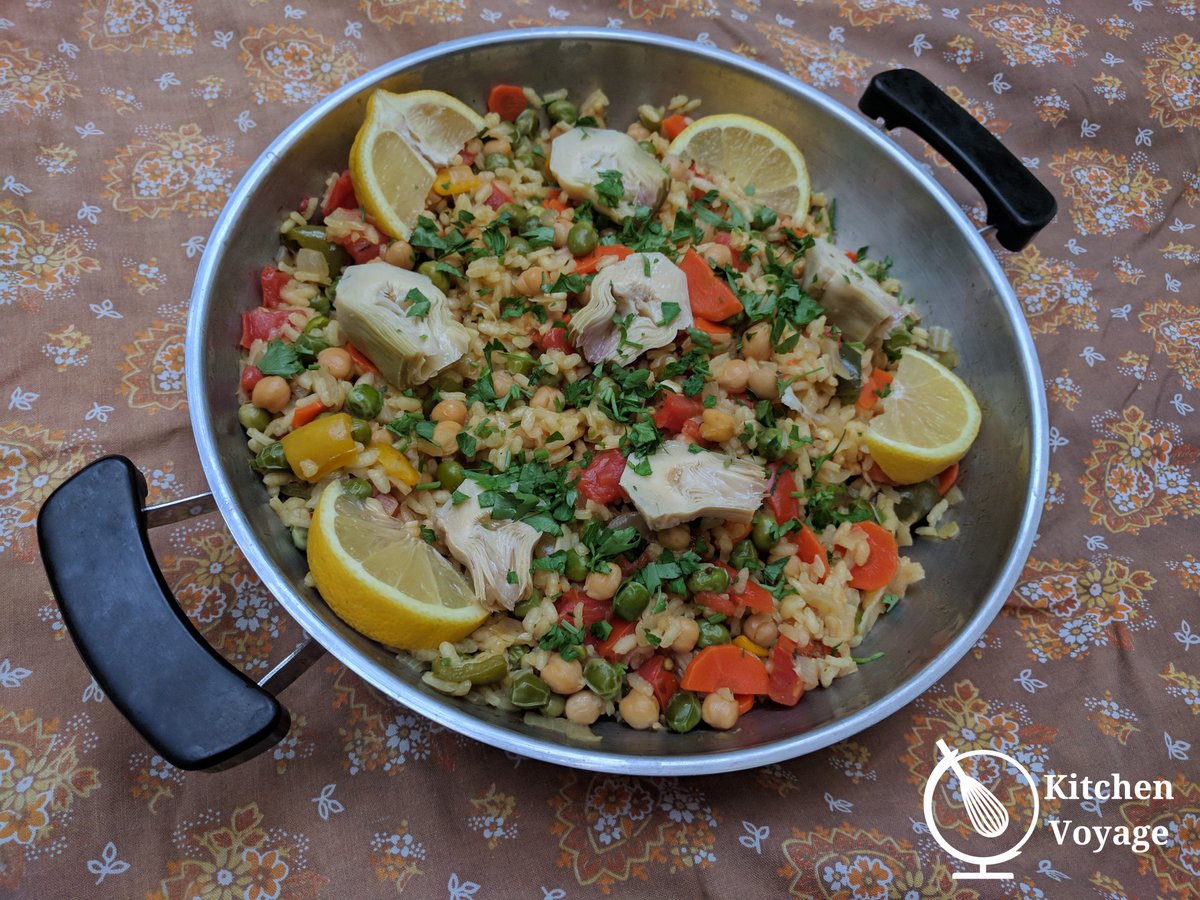 KitchenVoyage's tweet photo. A twist on the #Spanish #paella .. this one is #vegan, #easy to prepare and just #delicious - #recipe ⬇️
https://t.co/qQx9H78gS3 https://t.co/WZMQiiRn3W