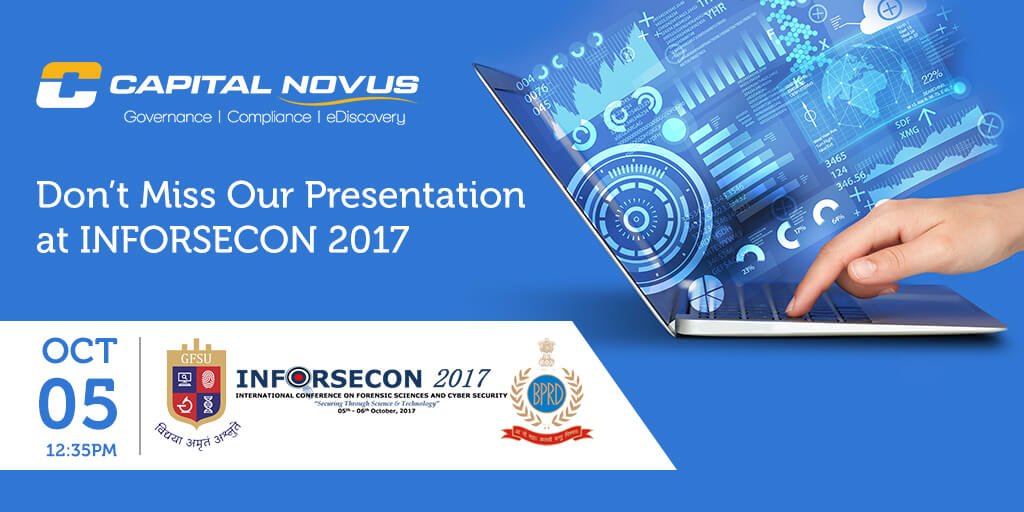 KnovosOfficial's tweet photo. Don't miss our presentation at International Conference on Forensic Sciences and Cyber Security (#INFORSECON) 2017 at GFSU, #Gandhinagar https://t.co/Wwe27oj4m7