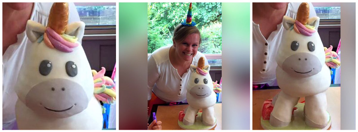 ArtyIcing's tweet photo. #cakeframe #unicorncake #prettywittycakes At my 5 year old daughter's request a Big Rainbow Unicorn Birthday Cake complete with Glitter Poop https://t.co/F35jV68dL0