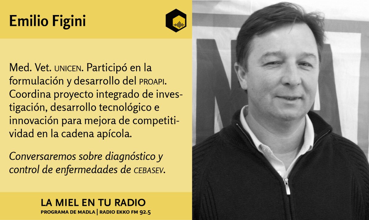 LaMielEnTuRadio's tweet photo. Este 2/10 se entrevista a Emilio Figini sobre el curso de #CEBASEV
@intaargentina @INTAInforma por @radioekko https://t.co/amMBSaFc4A