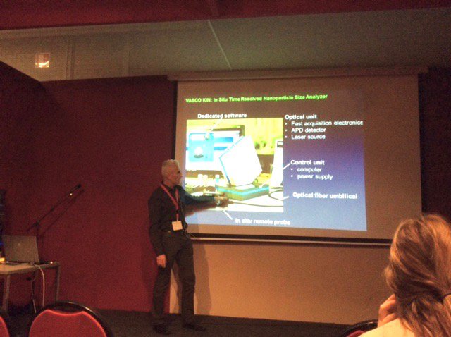CordouanTech's tweet photo. From @Labtechnology where our CTO David Jacob made a presentation on our cutting-edge instrument #VASCOKIN. #DynamicStudy #Nanoparticles https://t.co/SpZ9m3HuOh