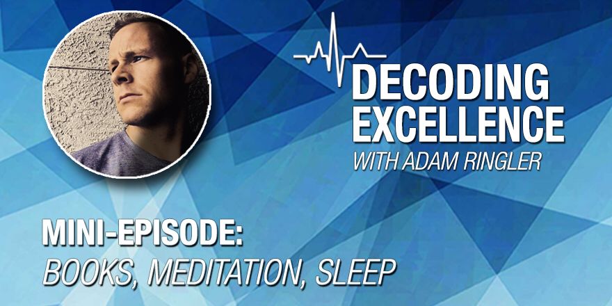AdamRingler's tweet photo. On the #DecodingExcellence Show, I share thoughts on books, meditation & sleep.
π± https://t.co/twNcq7CsKN
π§ https://t.co/Wl93yzI8AT https://t.co/qSK9WQZxWz