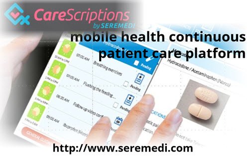 MedGizmo's tweet photo. #Seremedi #Carescriptions #mhealth continuous #patientcare platform https://t.co/wtgHjXKnx9 #healthtech #medtech #ehealth #digitalhealth https://t.co/TPhuxEoHa3