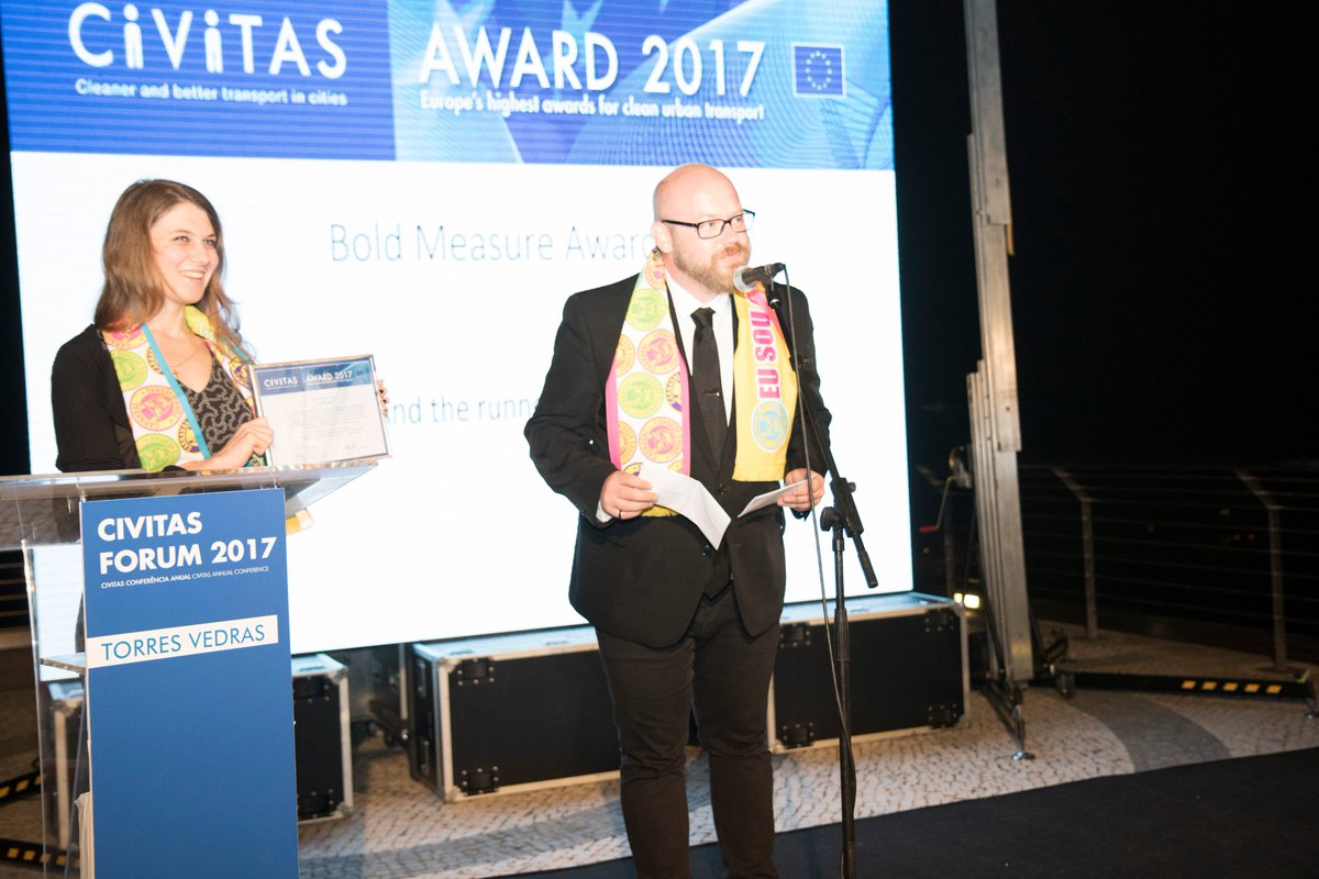 fred_dotter's tweet photo. It was a great honour and joy to moderate this year’s CIVITAS Awards Ceremony @CIVITAS_EU with @Anna_Ruban and @CsabaMEZEI #civitas2017 https://t.co/6dElrkim9L