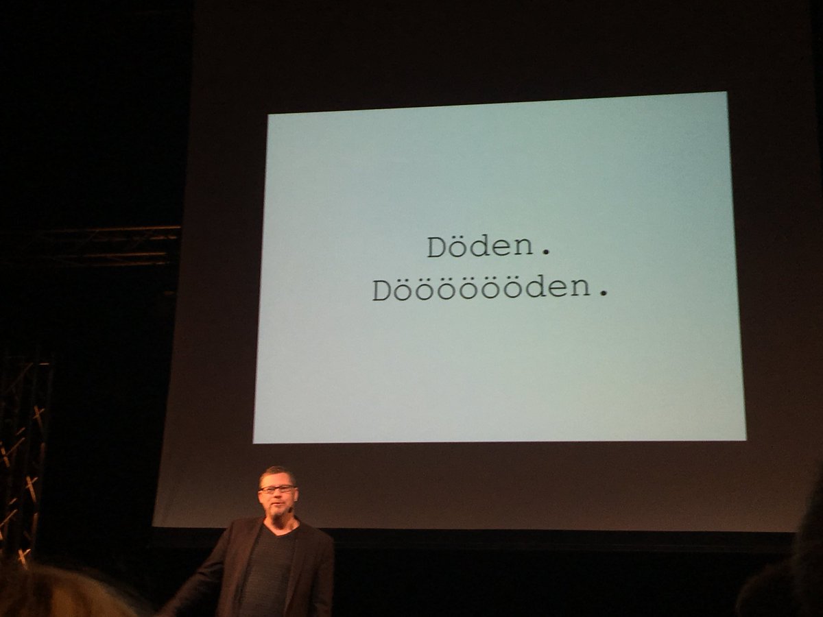 lyckemig's tweet photo. Michael Hancock: berättelsens funktion är att transformera slump till öde. En tröst. Vi hatar slumpen men ödet är okej.  #srsuperuser https://t.co/nDYHuJ2NLg