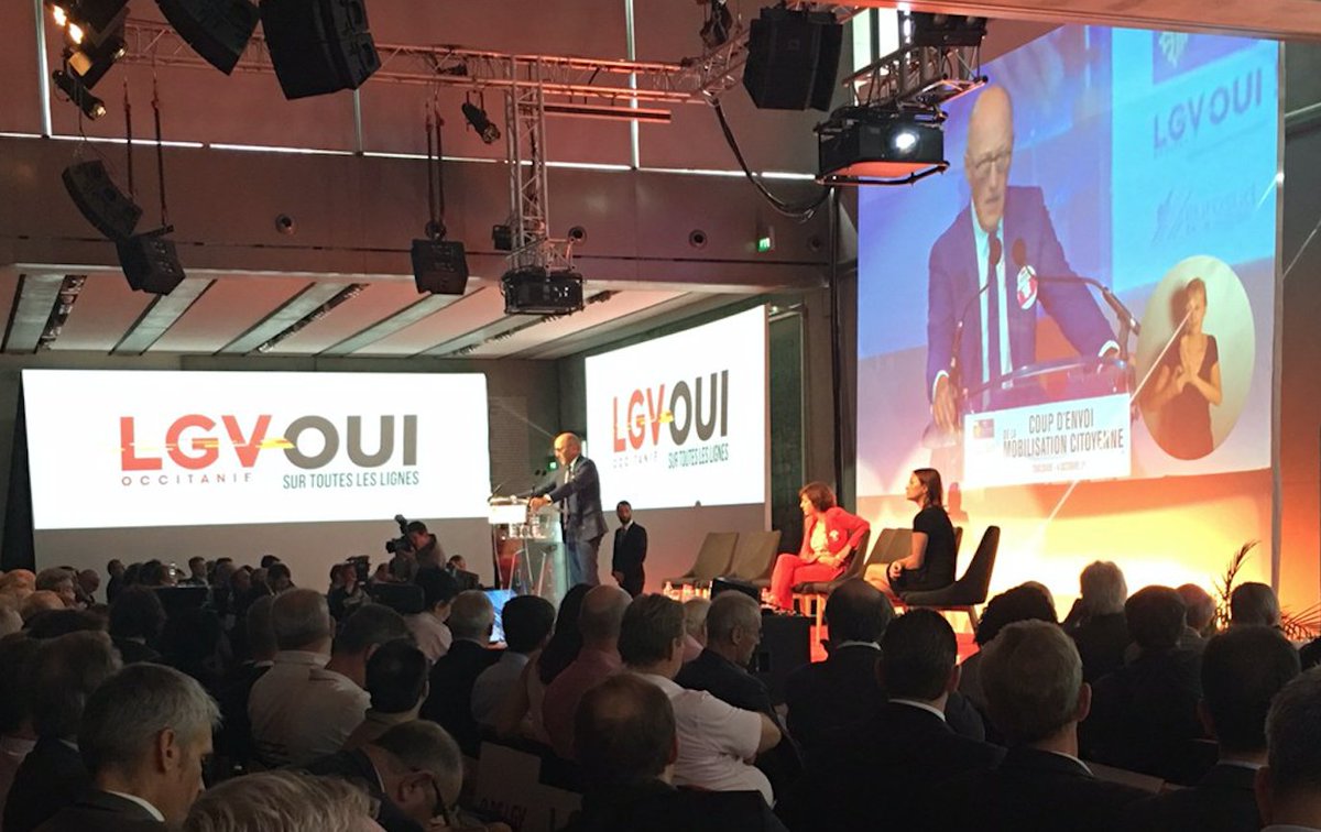viaOccitanieTV's tweet photo. #LGVOccitanieOui 'Nous demandons le respect des engagements de l’Etat' Jean Louis CHAUZY Pdt de #EuroSud https://t.co/99fIY20m4P