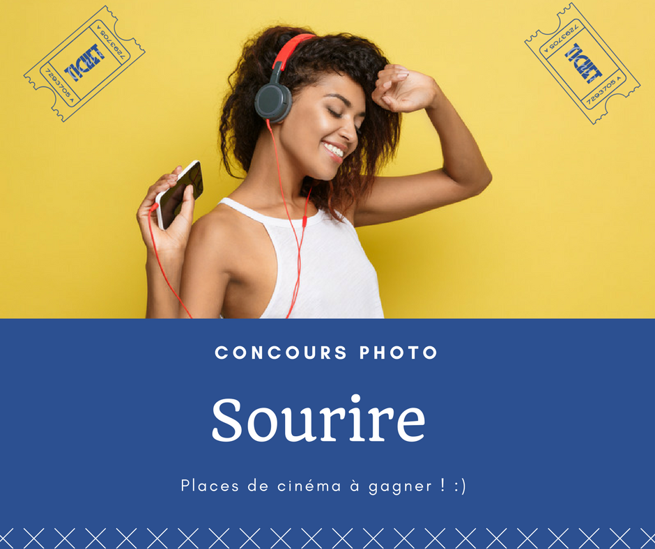 C'est parti pour le concours photo "sourire", pour tenter de gagner des places de 
ciné ! On vous attend nombreux !☺️ Télécharger l'appli 👍