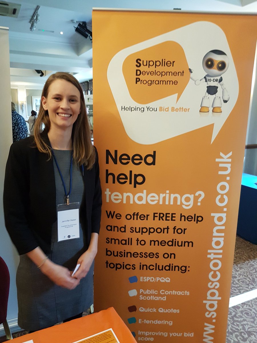 <a href="/sdpscotland/">Supplier Development Programme Scotland</a> finding out from jenny  about excellent service to help with public sector contracts