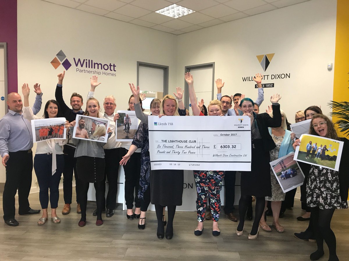 WillmottDixon's tweet photo. Cheering on Tuesday as our #Hitchin office handed over our £6606.32 donation to @LighthouseClub_  #leavingalegacy https://t.co/kaMRx1LzTE