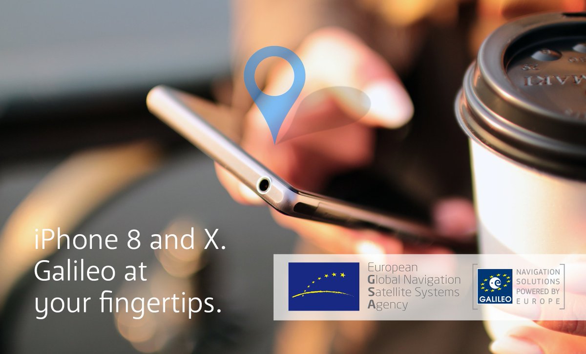 EU4Space's tweet photo. #iPhone8 #iPhone8Plus & #iPhoneX, use #GNSS #multiconstellation positioning - including Galileo. https://t.co/jZxJERPgUb https://t.co/EzHXPvwZoa