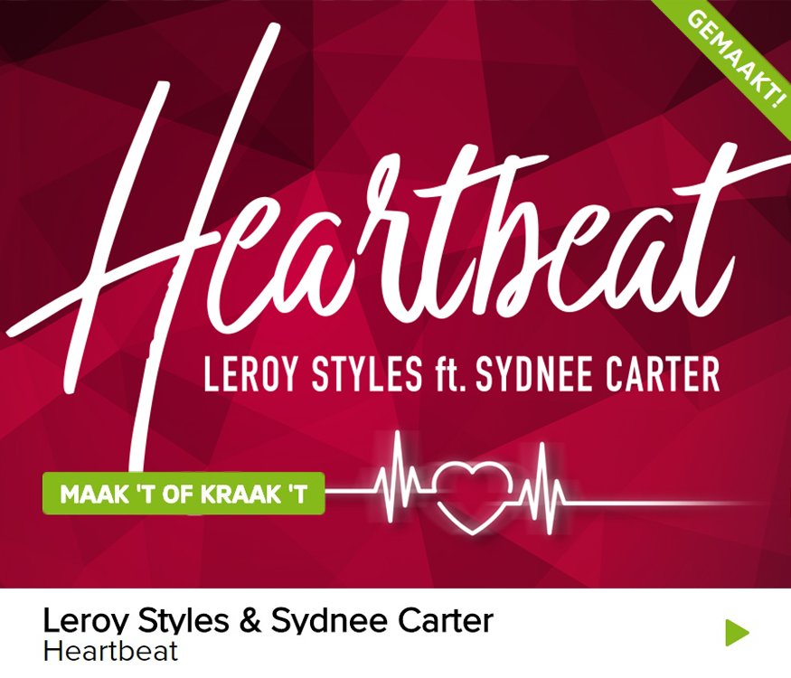 strengholtmusic's tweet photo. The @538 audience showed their love for #Heartbeat by @DJLEROYSTYLES and @SydneeeCarter! https://t.co/9bgNB4UIx6