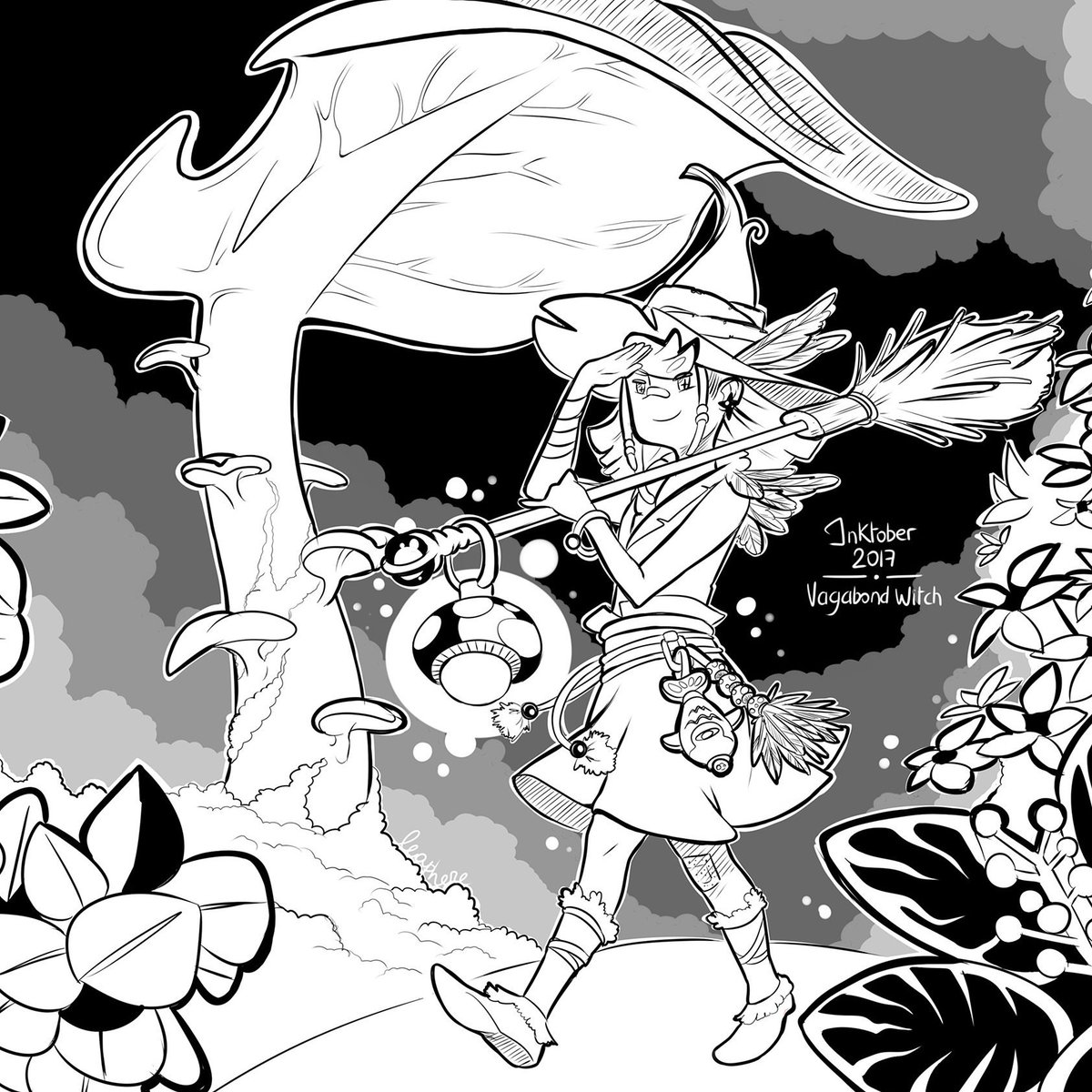 #INKTOBER third day: Vagabond #Witch! ?? 