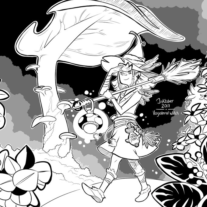 #INKTOBER third day: Vagabond #Witch! ?? 