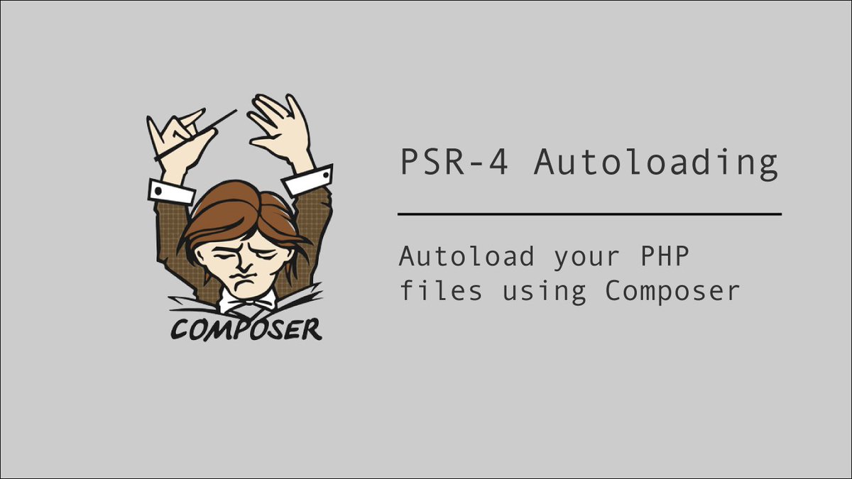 thewebtier's tweet photo. #PSR4 #Autoload your #PHP files using #Composer.
#TheWebTier
https://t.co/gABCAmDE9T https://t.co/SUy6IN03Sj