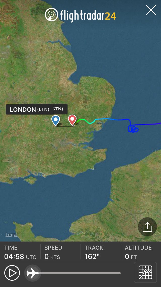 Trexcent's tweet photo. #FR2145 Ryanair Boeing 737-800 EL-FZH was intercepted and escorted into Stanstead by RAF #QRA fighters, suspected bomb threat #potn https://t.co/LwmRUxp7Ij
