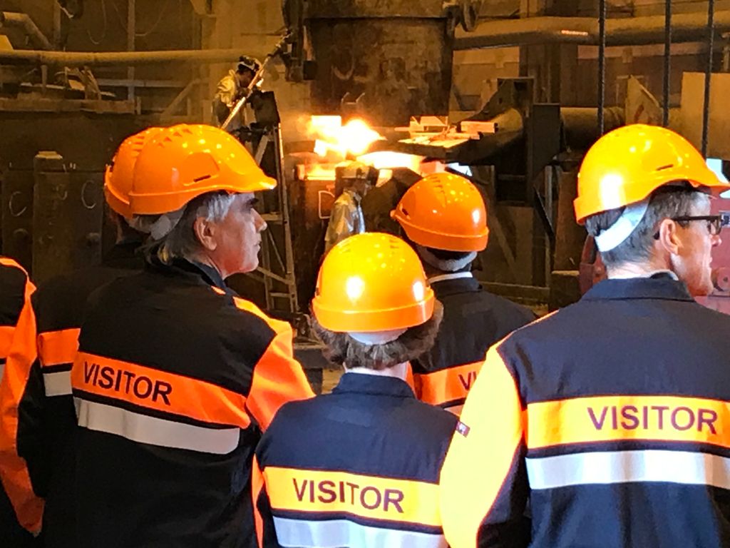 Kanthal's tweet photo. The finalists spend the day in Hallstahammar and get to see our melting shop and hot rolling mill. #KanthalAward https://t.co/t5cokgHAyS