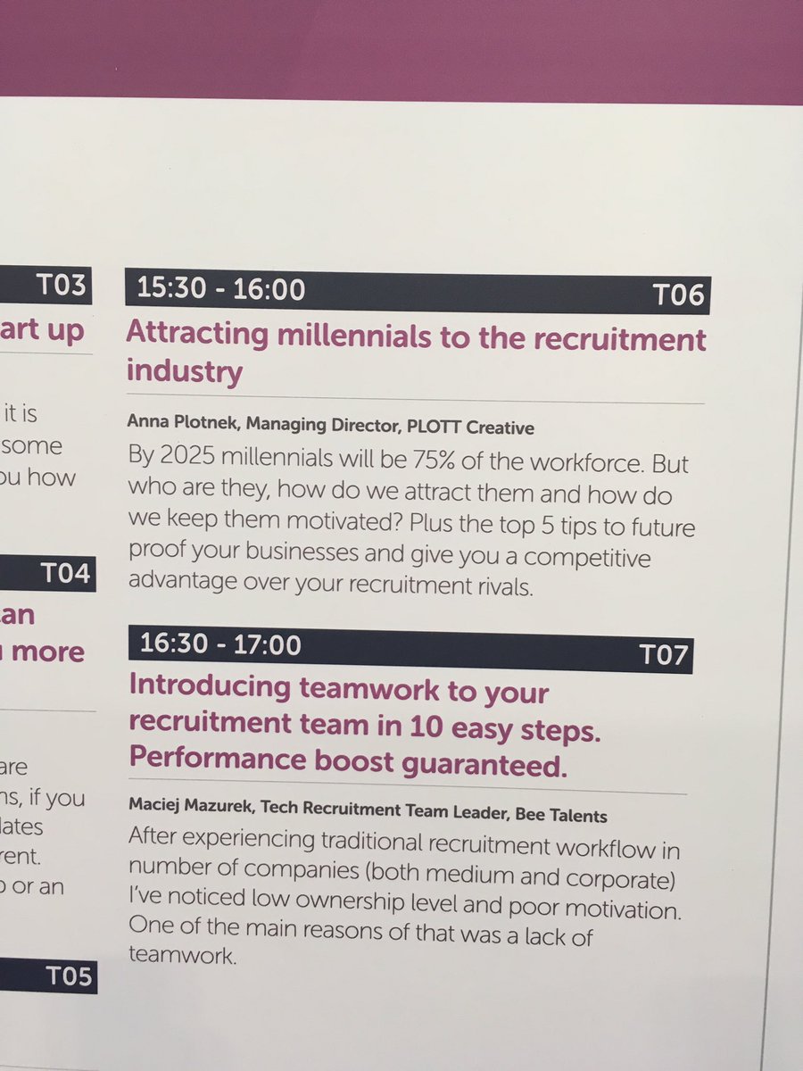 PLOTTCreative's tweet photo. Come and see Anna today @recexpo @NEC 3.30pm in The Training Zone #millennials #recruitment  #branding https://t.co/RvFUcjvxfw