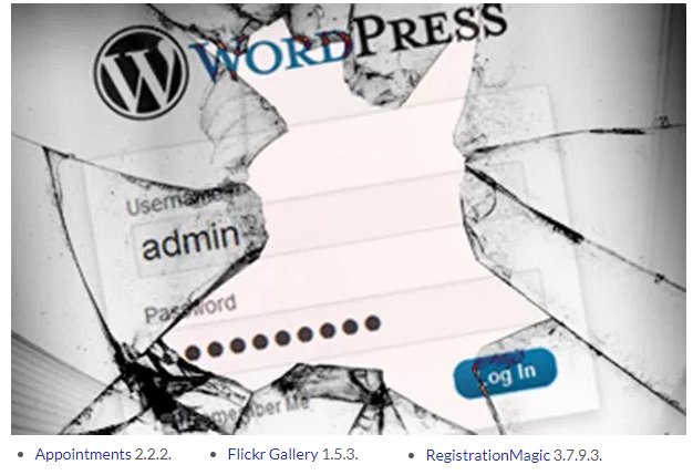 afyonluoglu's tweet photo. #ZeroDay flaws in 3 #WordPress #Plugin being #exploited in the wild:
#Appointments #FlickrGallery #RegistrationMagic
https://t.co/U08uJqpUTs https://t.co/zCcmqJ5dpr