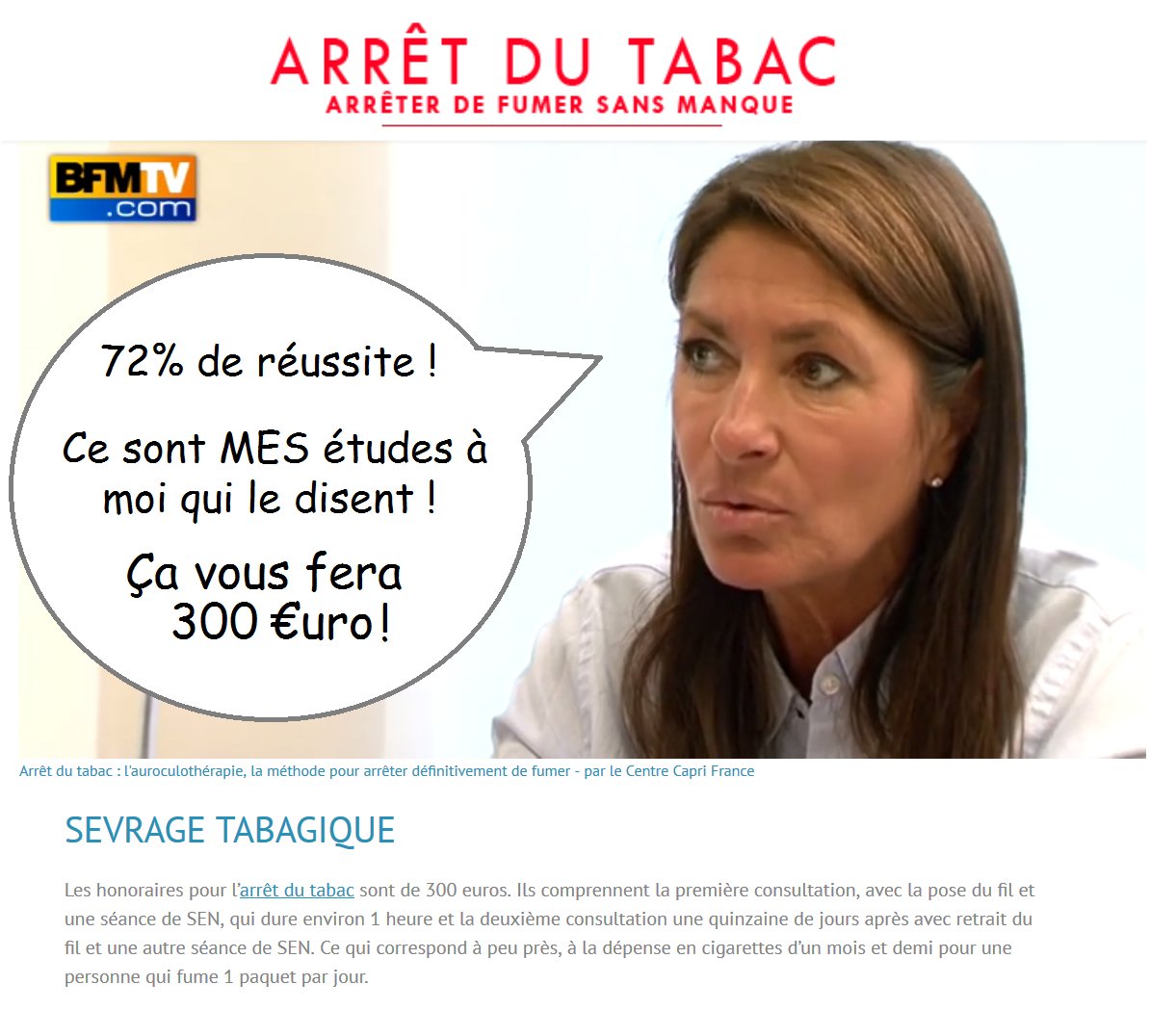 Tiens donc !
Dr Milhau qui dit des horreurs sur #vape sur <a href="/CNEWS/">CNEWS</a> @CNEWSMatin fait sa pub internet pr sa méthode anti-#tabac à 300€ à elle 😱