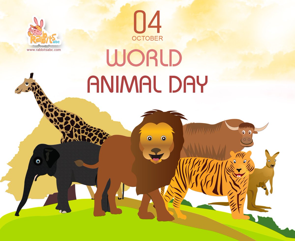 rabbitsKids's tweet photo. Worlds Animals Day 4 Oct 2017 https://t.co/rVX7dXwIIn  On October 4, 1931, the world first World #worldanimalsday https://t.co/YUjEfsT0HR