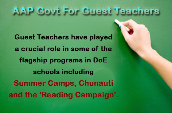 Guj4education's tweet photo. #AAPGovt4GuestTeachers
दिल्ली की आम आदमी पार्टी सरकार अतिथि शिक्षकों को नियमित करने का हर संभव प्रयास करेंगी। https://t.co/BY3QZRjjTd