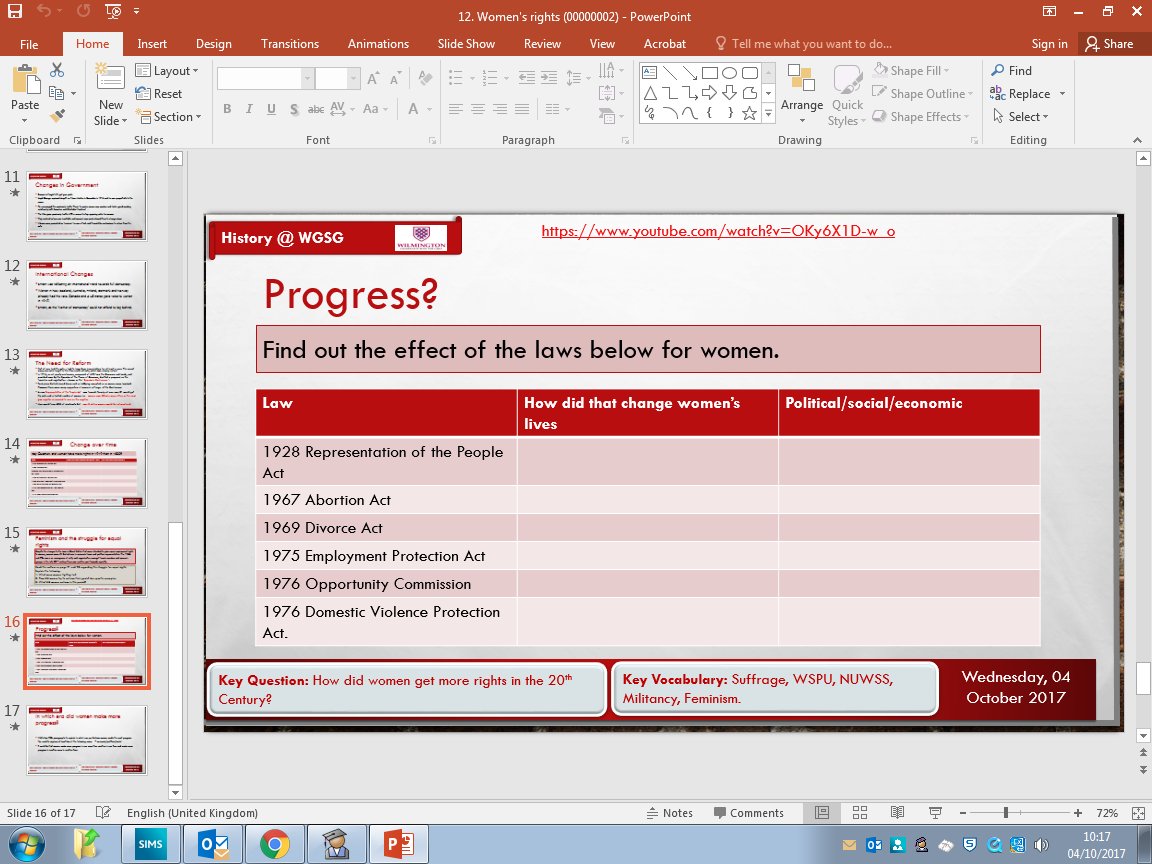 WGSGHistory's tweet image. Year 11 Homework - Please complete the tables summarising the different acts that affected women over the 19th and 20th centuries.