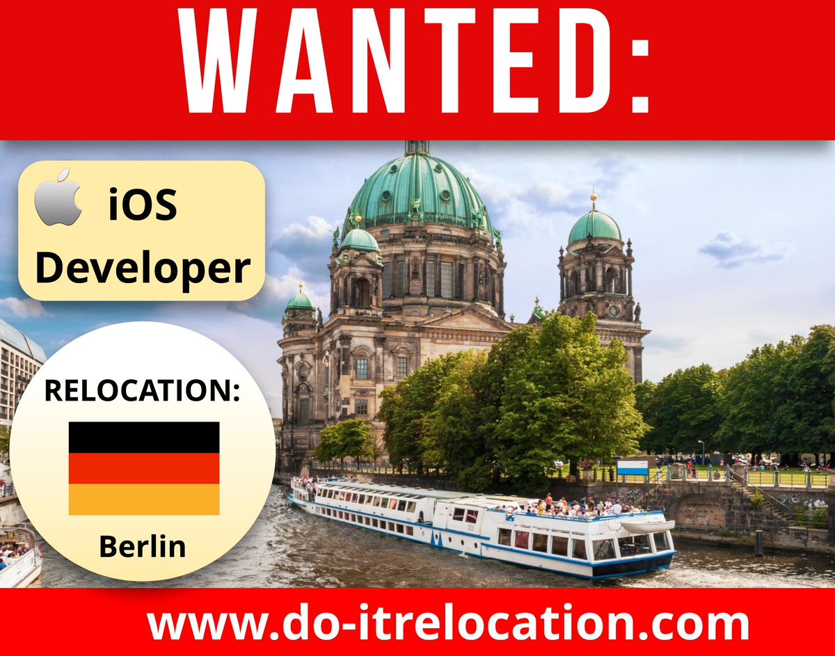 DoITRelocation's tweet photo. WANTED: #iOS Developer
RELOCATION: to Berlin, Germany

Visa sponsorship

The job description: https://t.co/1S6tx8sgFH https://t.co/sazEwORdFW