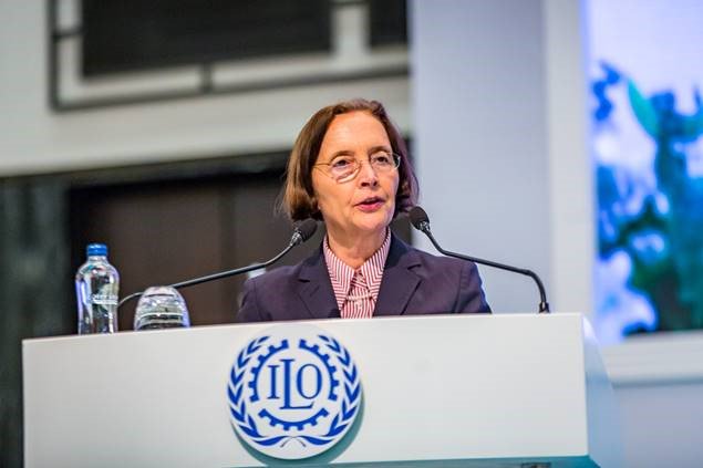 ioevoice's tweet photo. We need to embrace the future and enhance the major opportunities it offers says Renate Hornung-Draus of @DieBDA #ERM2017 @ilo https://t.co/upK2INa5tL