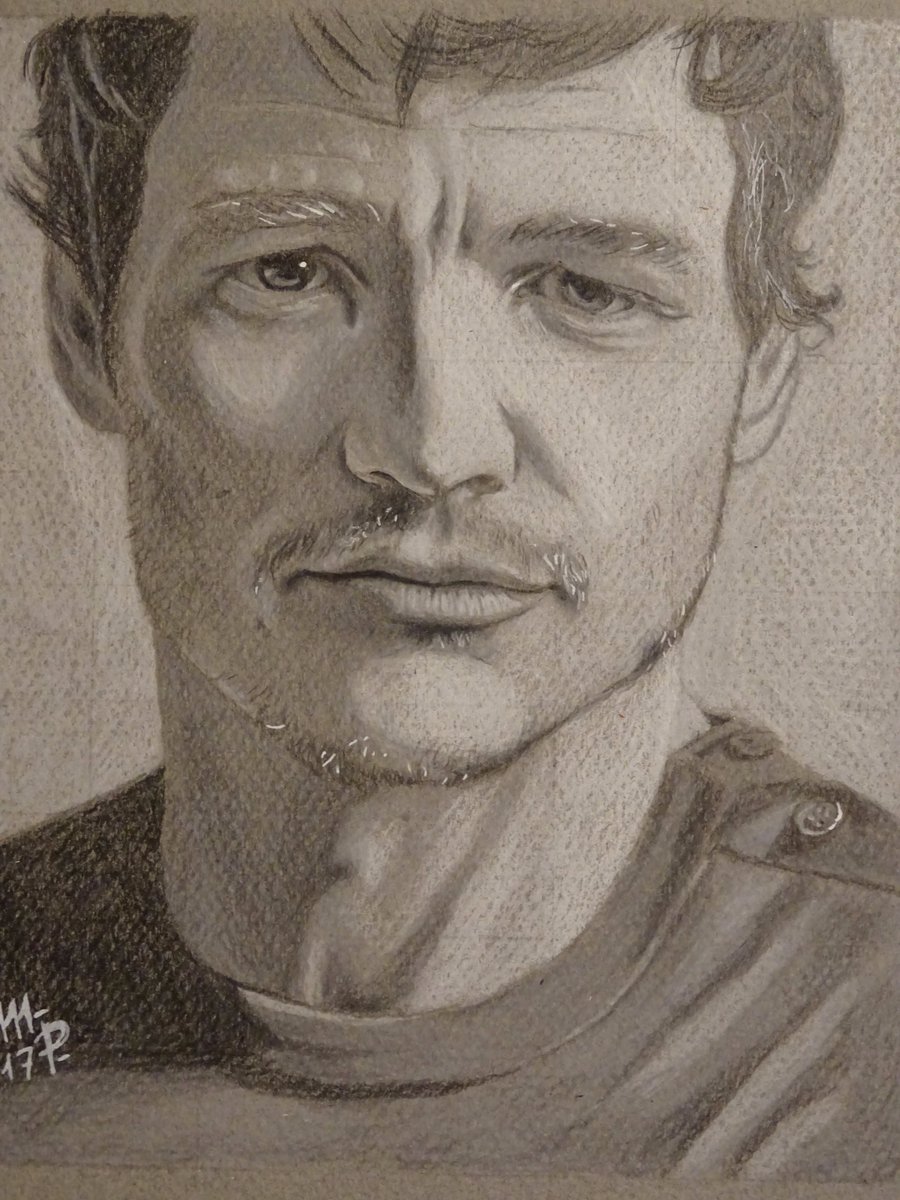 CienfuegosDraws's tweet photo. I'm a little late here on Twitter but here's my #inktober2017day3 and he's @PedroPascal1 #inktober2017 #drawing #art #pencil #PedroPascal https://t.co/BvCv835lL1