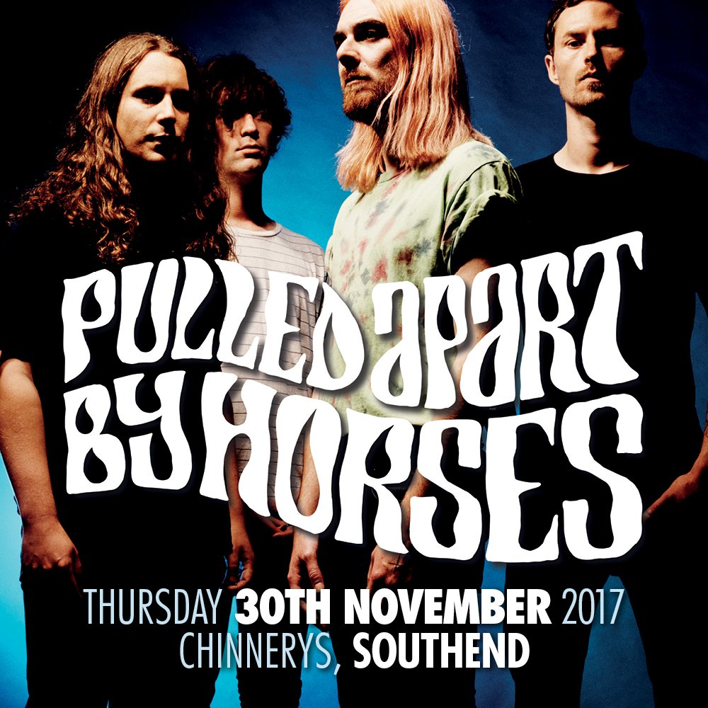 PULLED APART BY HORSES! 👀
<a href="/pabh/">Pulled Apart By Horses</a> <a href="/Chinnerys/">Chinnerys</a> 
#Southend 
30th November 2017
Tickets on sale 10am Friday..
seetickets.com/event/pulled-a…
