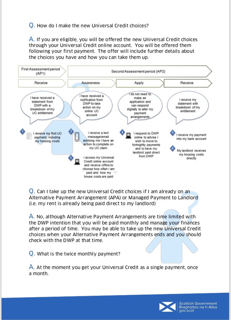 ScotGovFairer's tweet photo. From today, recipients of Universal Credit in Scotland will be offered two new ways to help them manage their money https://t.co/p0kH1ekJ6F https://t.co/5ZjbPFWcFV