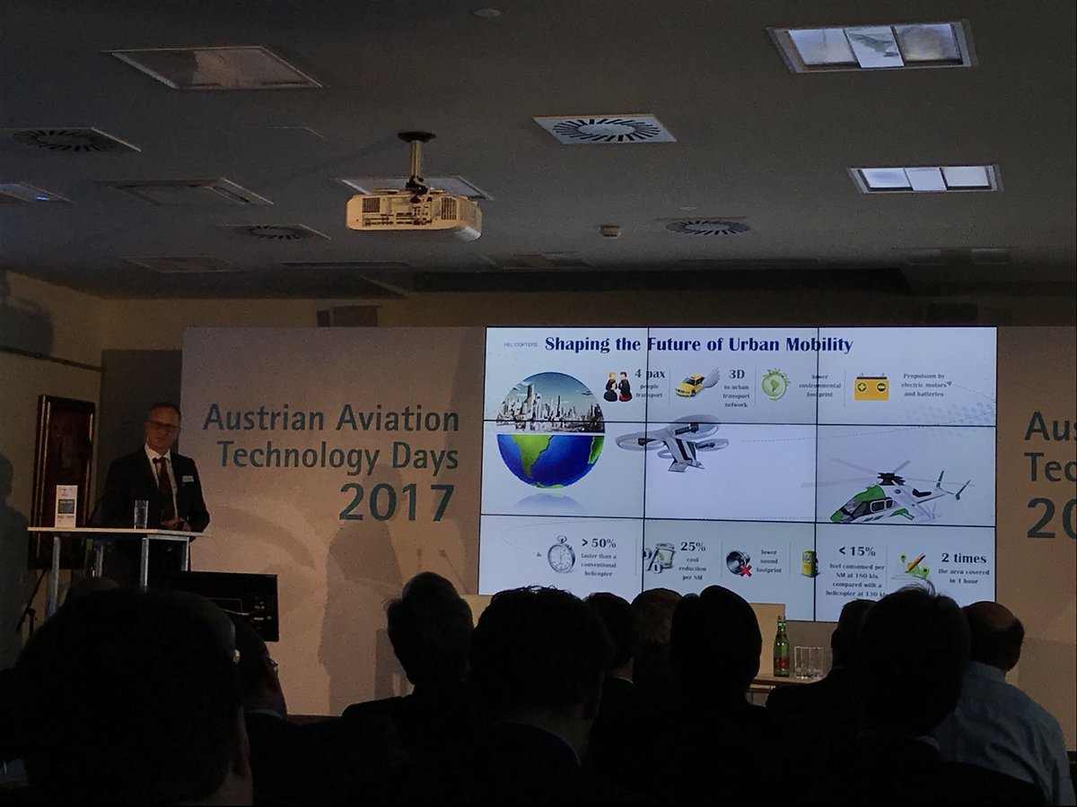 mattgrabner's tweet photo. Airbus goes Urban Mobility. Sepp Huber #airbushelicopters presents #Airbus racer and #airbus city at #aviationtechnologydays2017 in Linz https://t.co/io0XqjBX3z