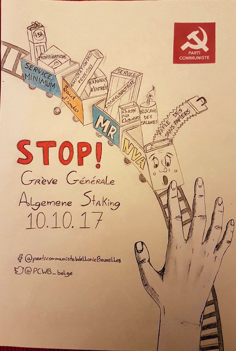 PCWB_belge's tweet photo. Ce 10 octobre, faisons la Grève!! #tousengreve #lagreveestnotrearme https://t.co/9g8CMUiDXF