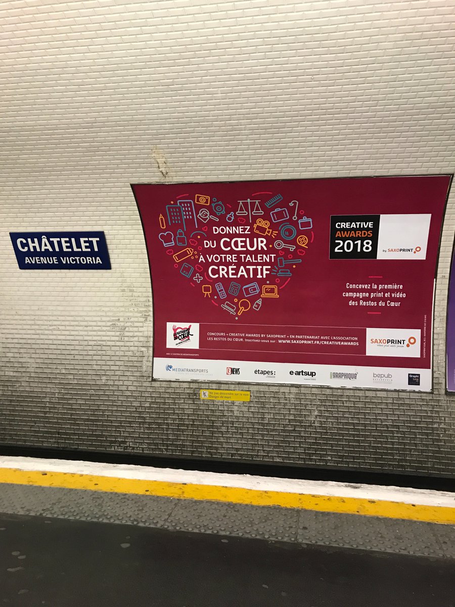 MllePitch's tweet photo. #Dernière campagne agence Mlle Pitch dans le métro en ce moment pour les CREATIVE AWARDS BY SAXOPRINT https://t.co/lPN70ButlT